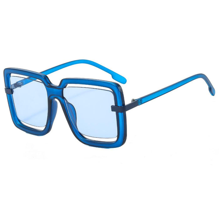 Hollow out large frame sunglasses