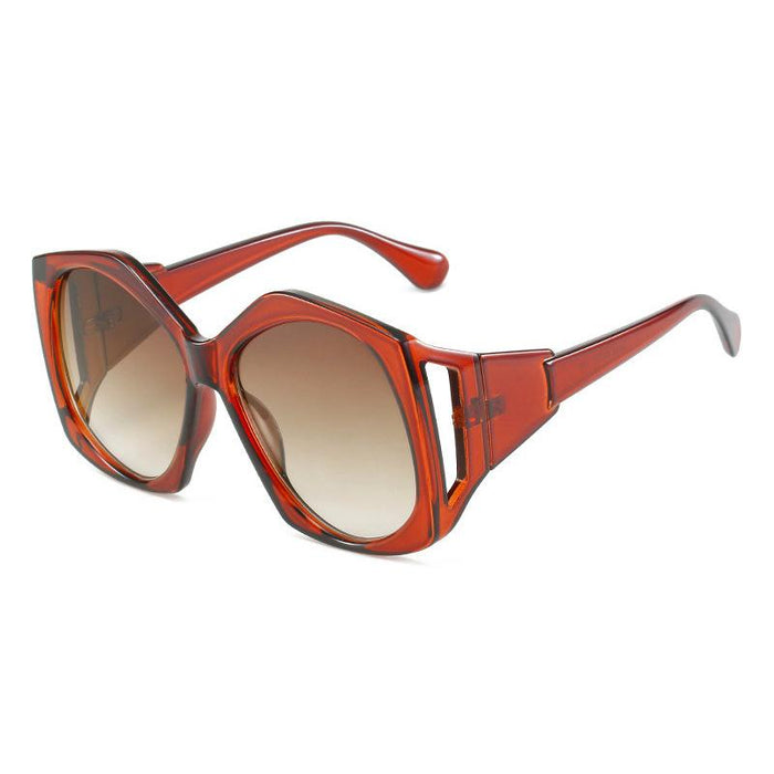 Large frame irregular Sunglasses