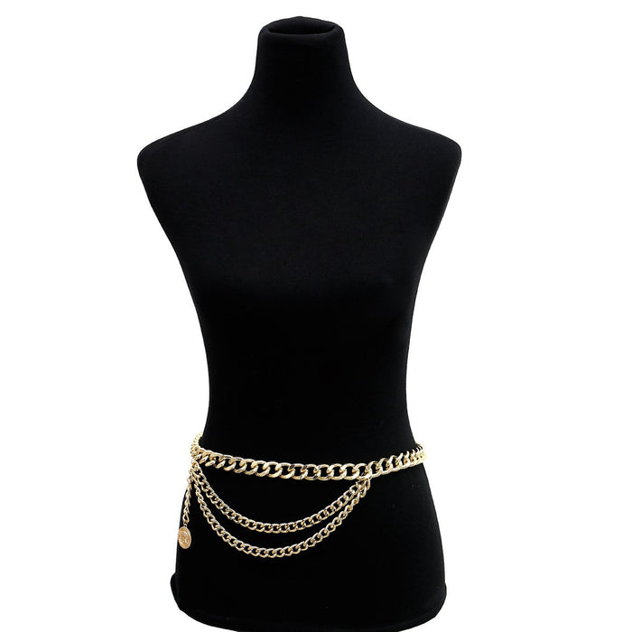 Exaggerated Sexy Pendant Body Chain Tassel Multi-layer Waist Chain