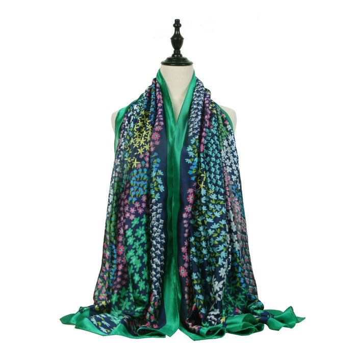 Womens' Spring Printed New Satin Scarf Sunscreen Scarf