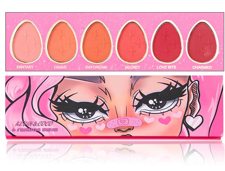 6 colour combination blush high gloss repair plate