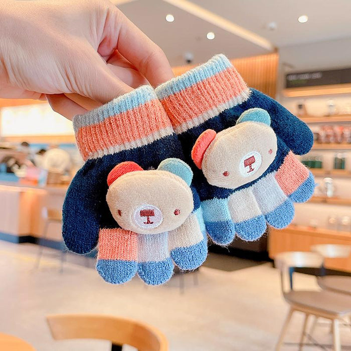 0-3 Years Old Winter Baby Cute Knitting Cartoon Gloves