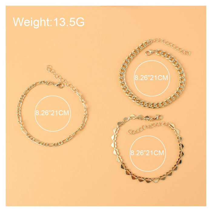 Fashionable and Simple Personalized Alloy Foot Chain Multi-layer Gold Foot Decoration