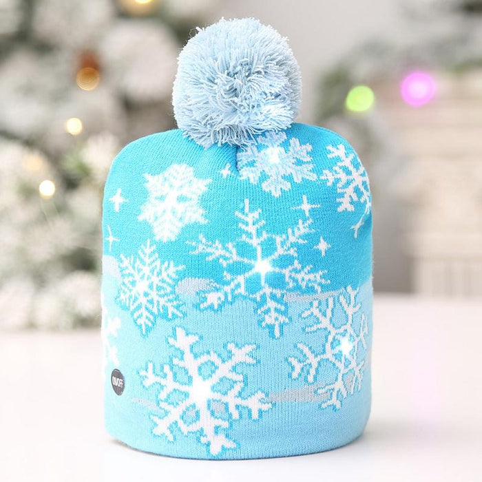 LED Christmas Beanie Christmas Light Up Knitted Hat