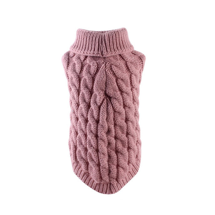 High collar knitted pet cat and dog clothes