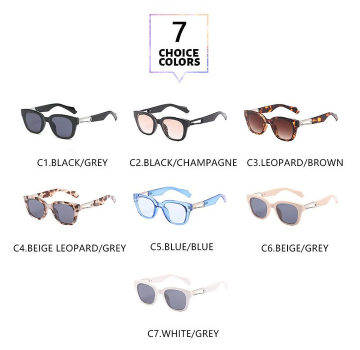 Retro box sunscreen Sunglasses