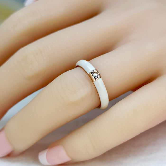 Ins Design Simple Color Oil Dripping Finger Ring