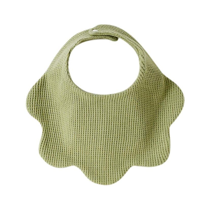 Cotton Waffle Towel Baby Petal Shaped Bib
