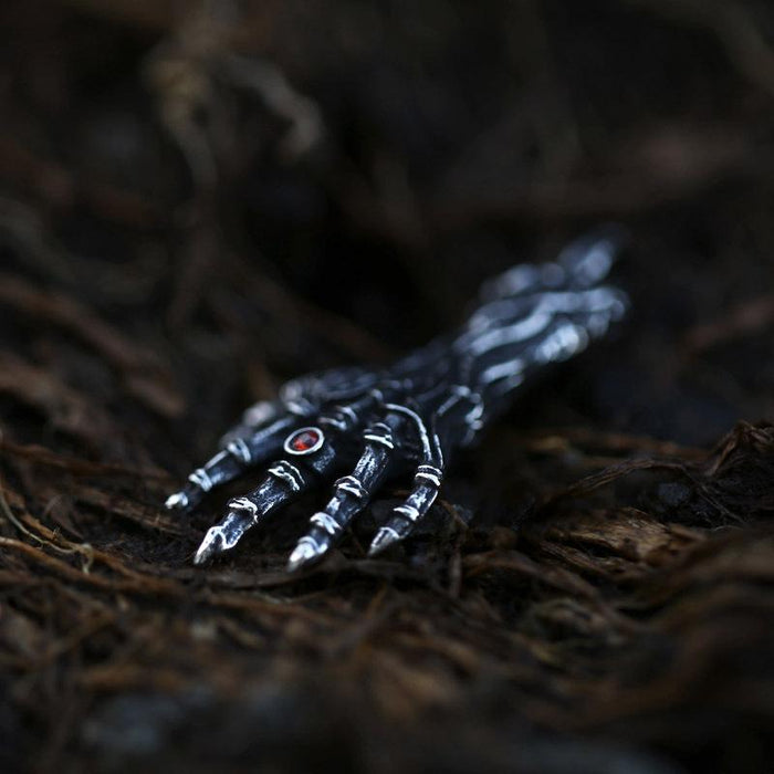 Men's Stainless Steel Skeleton Hand Jewelry(Only Pendant, No Necklace)