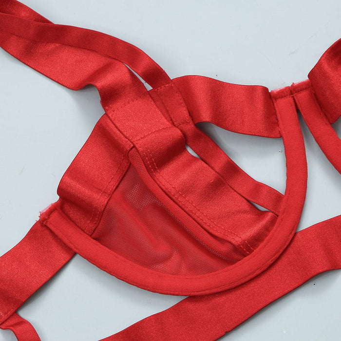 Women Fashion Strappy Lingerie Sexy Garter Underwear Set
