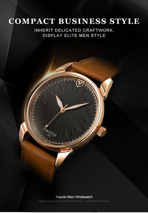Men's Luxury Leather Wrist Watch