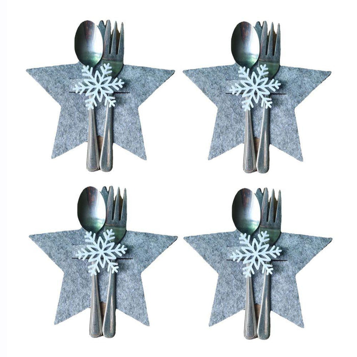 4PCS 44 Styles Christmas Knife and Fork Holder