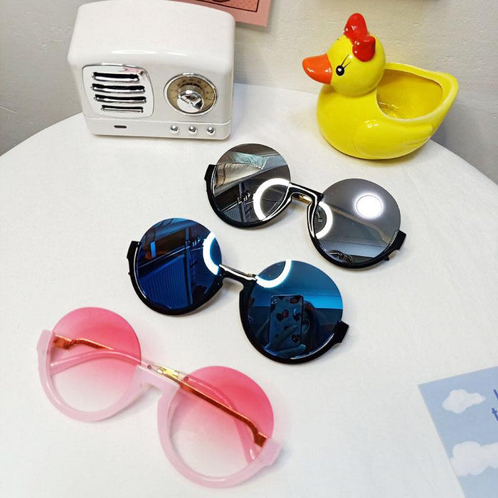 Fashion Round Lens Half Frame Children's Sunglasses