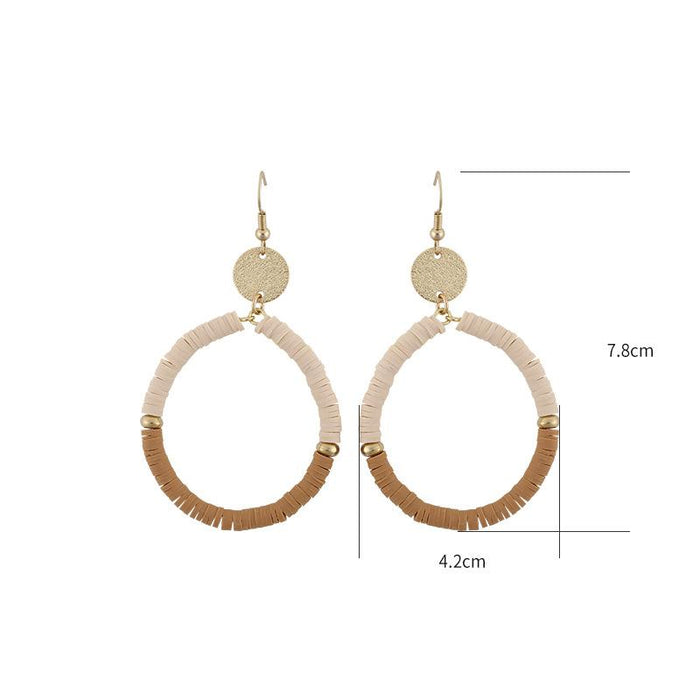 New Popular Personality Colored Soft Ceramic Earrings