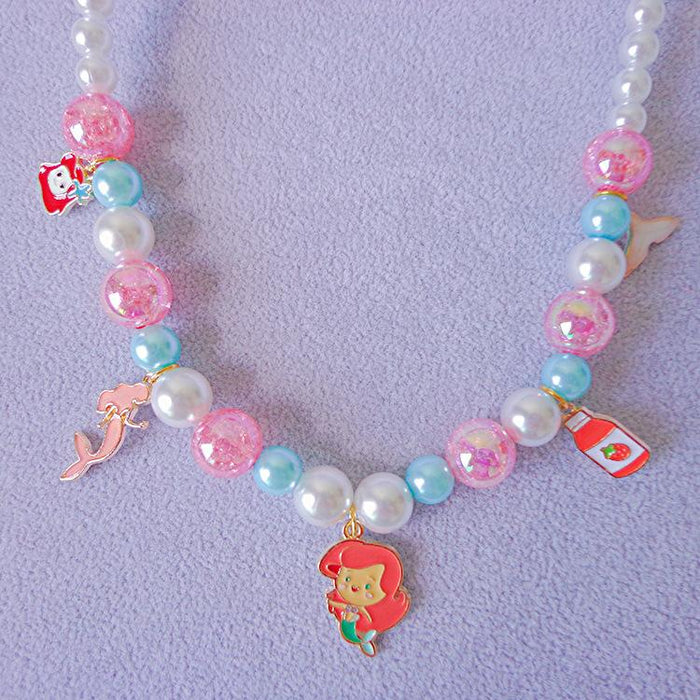 Children's Jewelry Princess Sweater Chain Necklace Bracelet Set