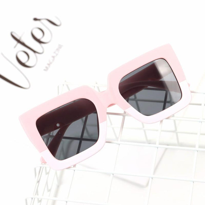 Children's Sunglasses color matching wide edge frame