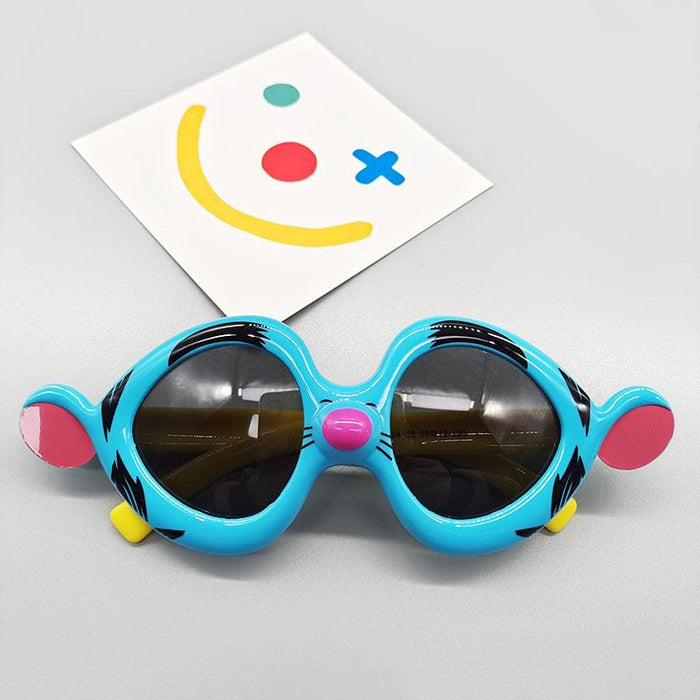 Children Cartoon Funny Little Tiger Folding Sunglasses