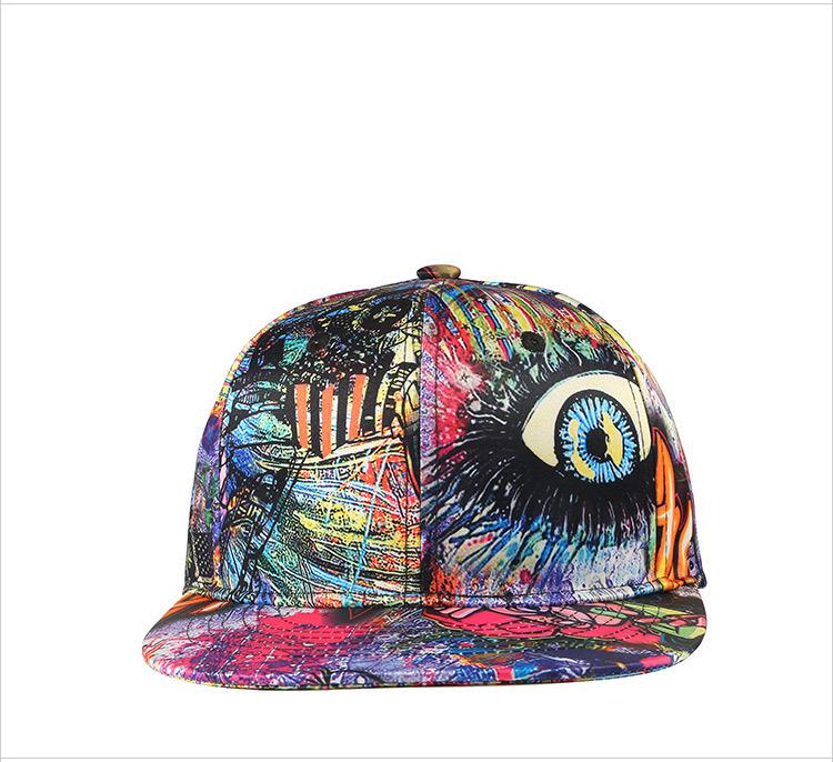 New 3d Graffiti Flat Edge Hip Hop Cap Baseball Cap