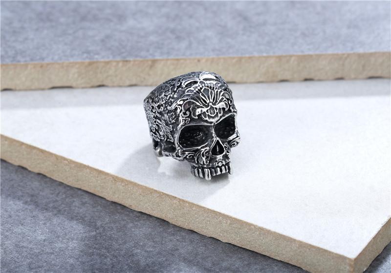 High Quality Personality Retro Rock Band Skull Titanium Steel Ring
