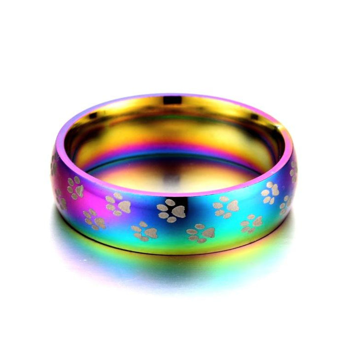 Dazzling Colorful Titanium Steel Ring