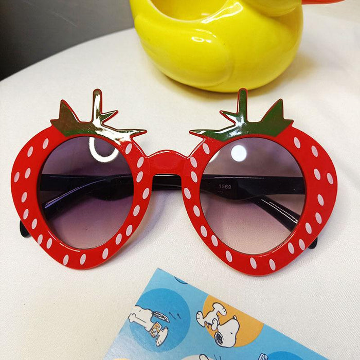 Fashion Cartoon Strawberry Children's Decorative Sunglasses