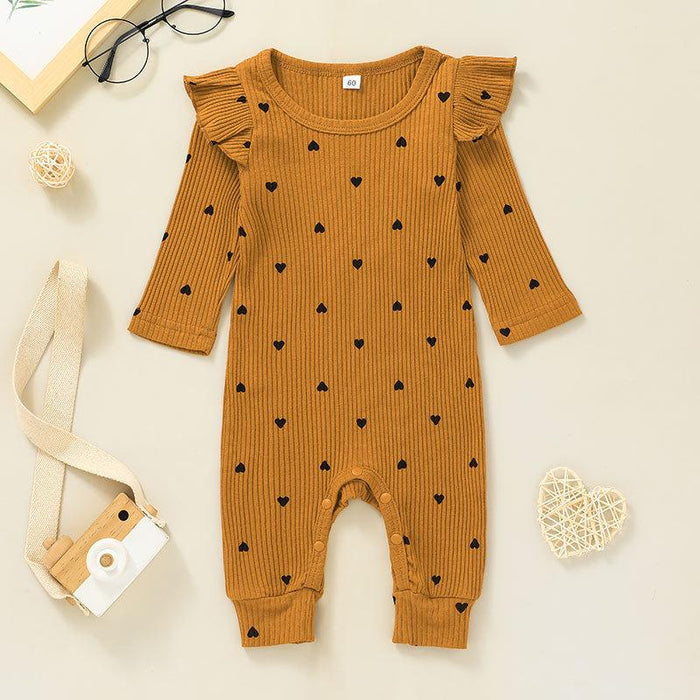 Cute Baby Girls Heart Romper