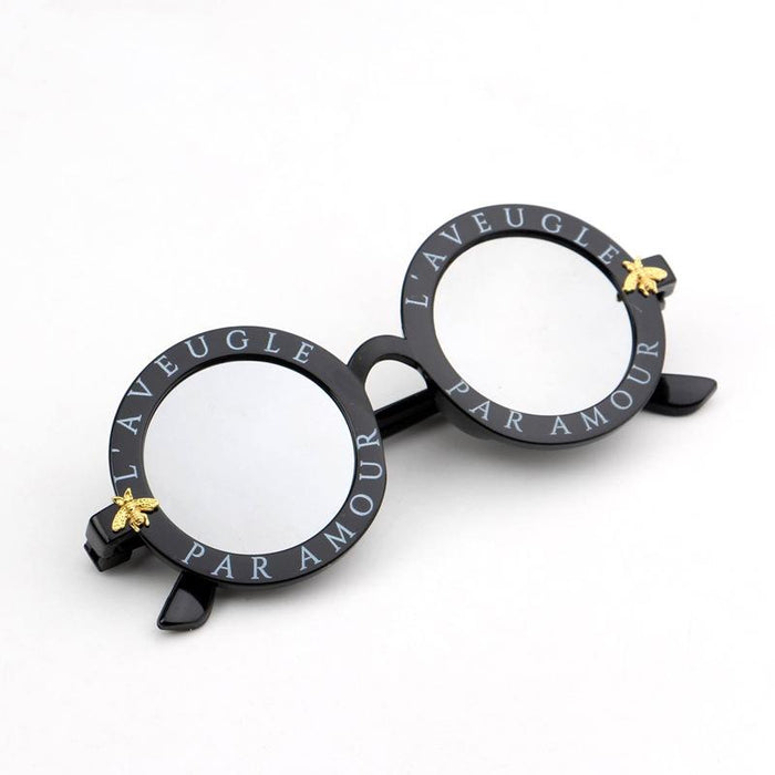 Children's Sunglasses letter round frame glasses