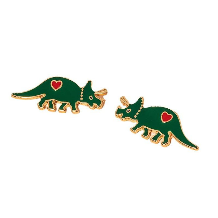 New Style Temperament Net Red Little Dinosaur Personality Earrings