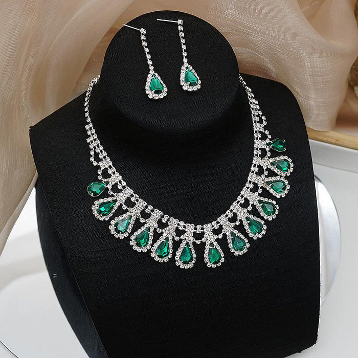 Personalized Fashion Female Jewelry Necklace Earrings Two Piece Set