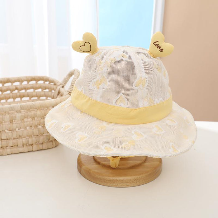 Summer Lace Cute Love Children's Mesh Hat