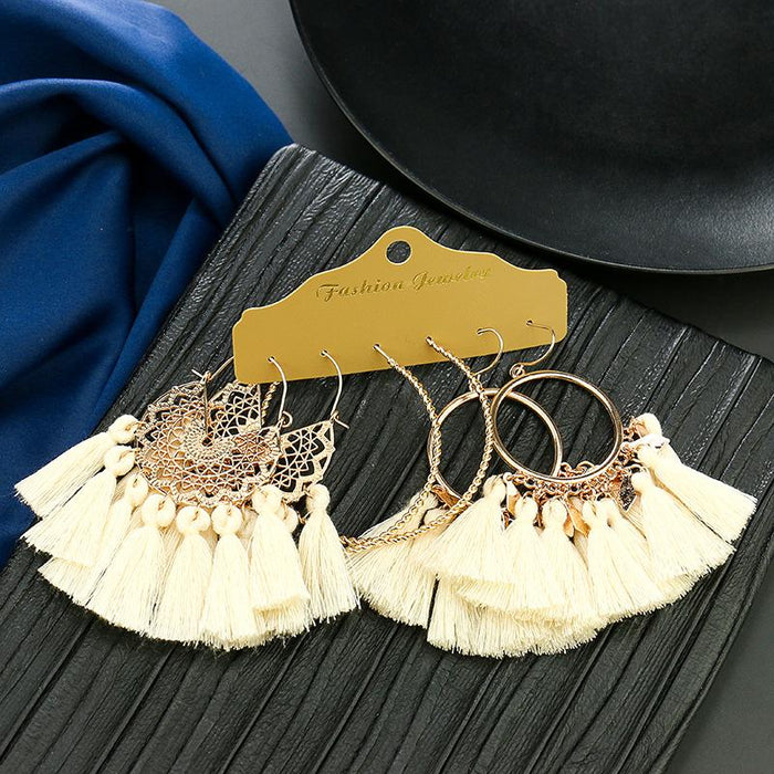 3 pairs/set Earrings Bohemian Style Jewelry X0X36201