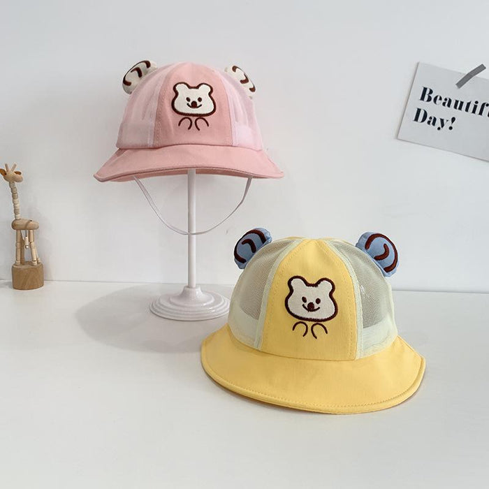 Summer Cute Baby Bear Ears Children's Fisherman Net Hat