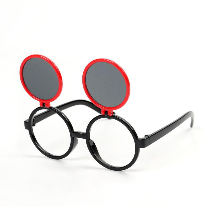 Children's Sunglasses flip round frame glasses