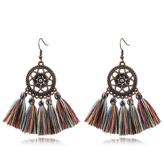 Fashion Creative Bohemian Scalloped Tassel Earrings