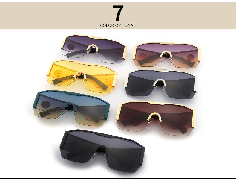 Large frame head conjoined sheet metal men's and women's Sunglasses