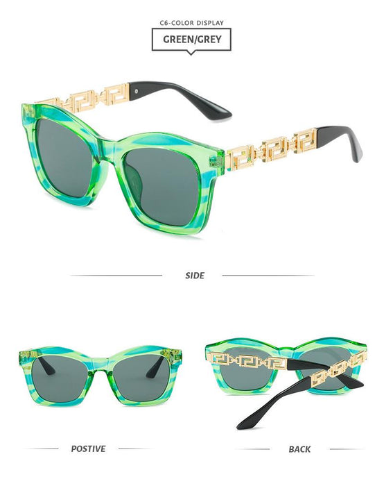 Box Sunglasses stripe Sunglasses tide