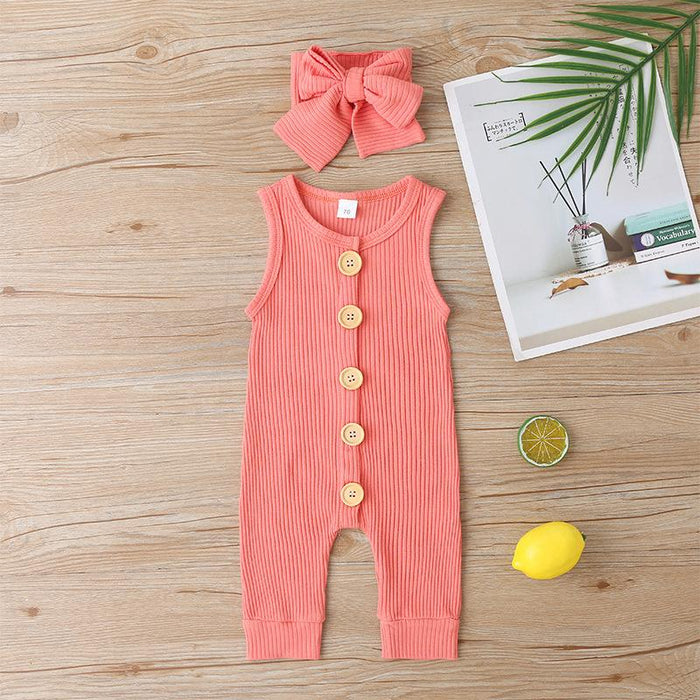 Summer Baby Sleeveless One-piece Bodysuit