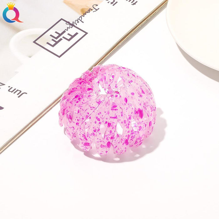 Frosted lazy bird's nest hair iron