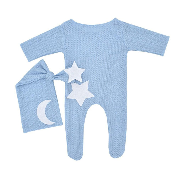 Two Piece Star Moon Knitted Jumpsuit