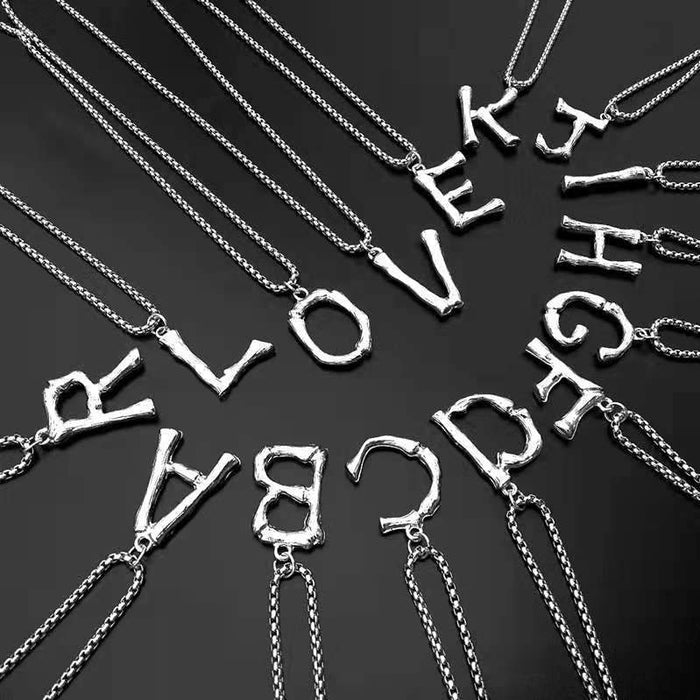 Titanium Steel Won't Fade Letter Necklace