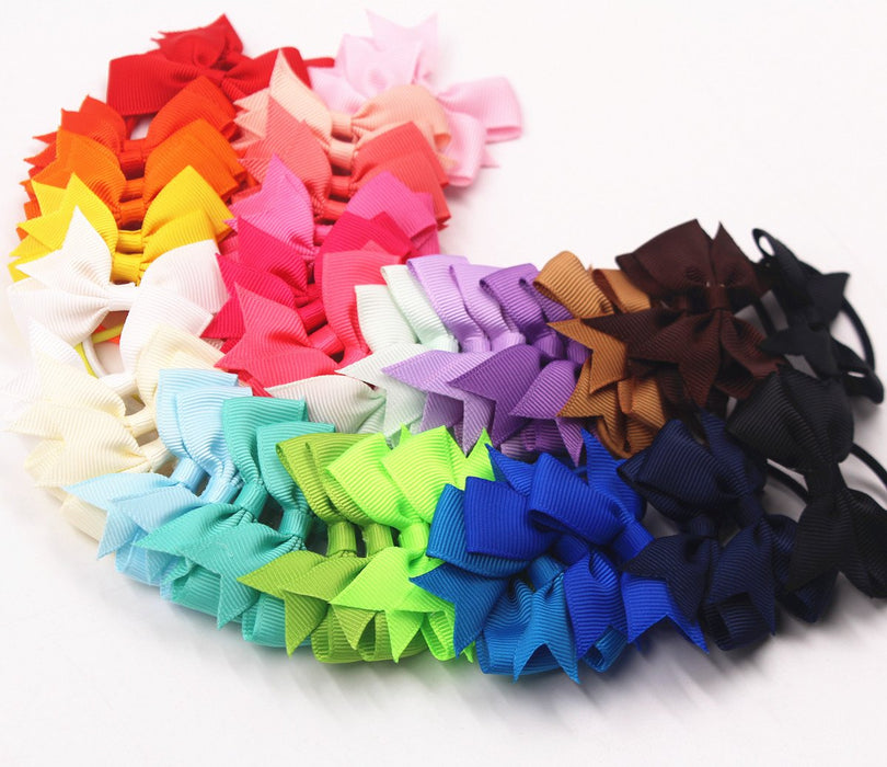 2PCS Children's jewelry bow elastic band