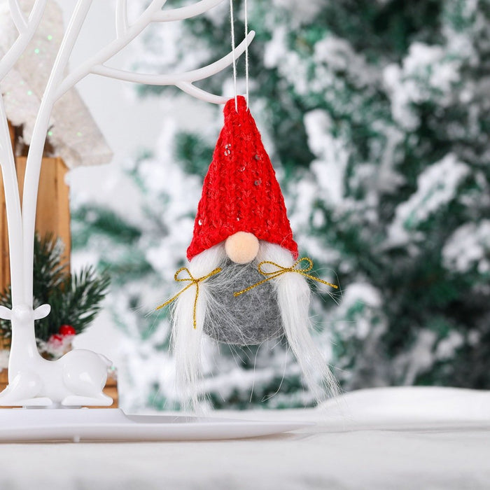 Christmas Decorations Pointy Hat Faceless Doll Pendant