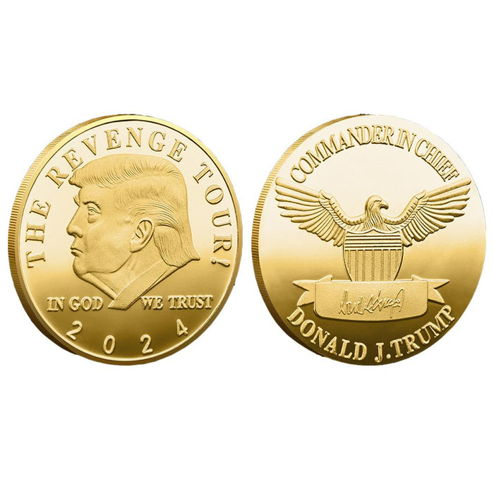 2024 President Donald Trump Silver Gold Plated Coin
