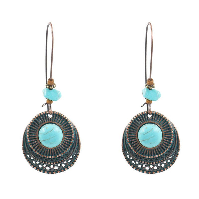 Women's Fashion Creative Round Alloy Earrings