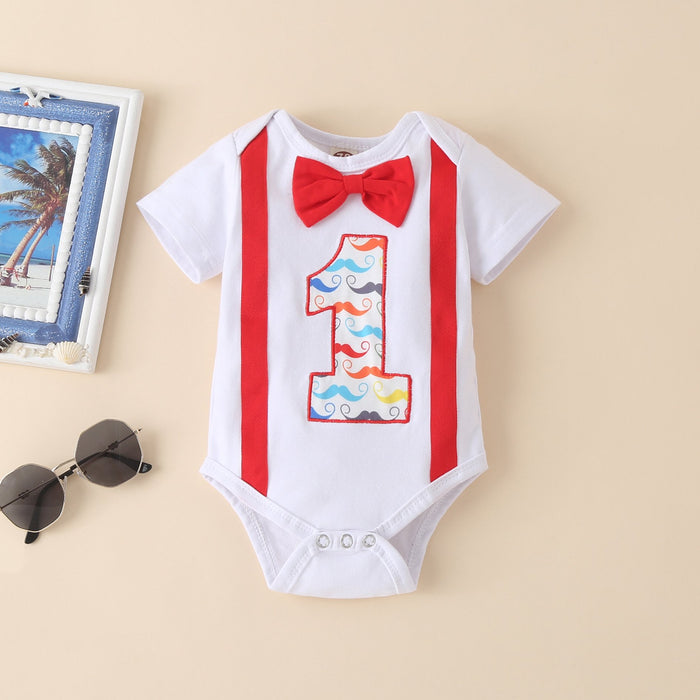 Pullover short sleeve strap cartoon printed shorts two piece set