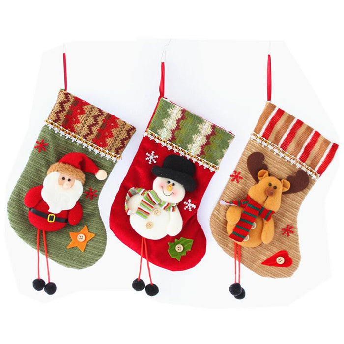 Christmas Tree Decorations Socks Gift Bag