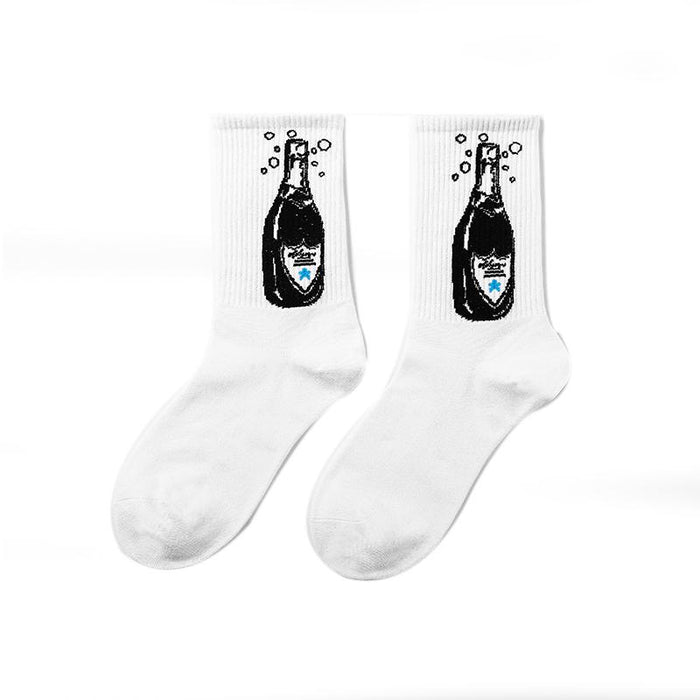Funny Men Hip Hop Skeleton Socks