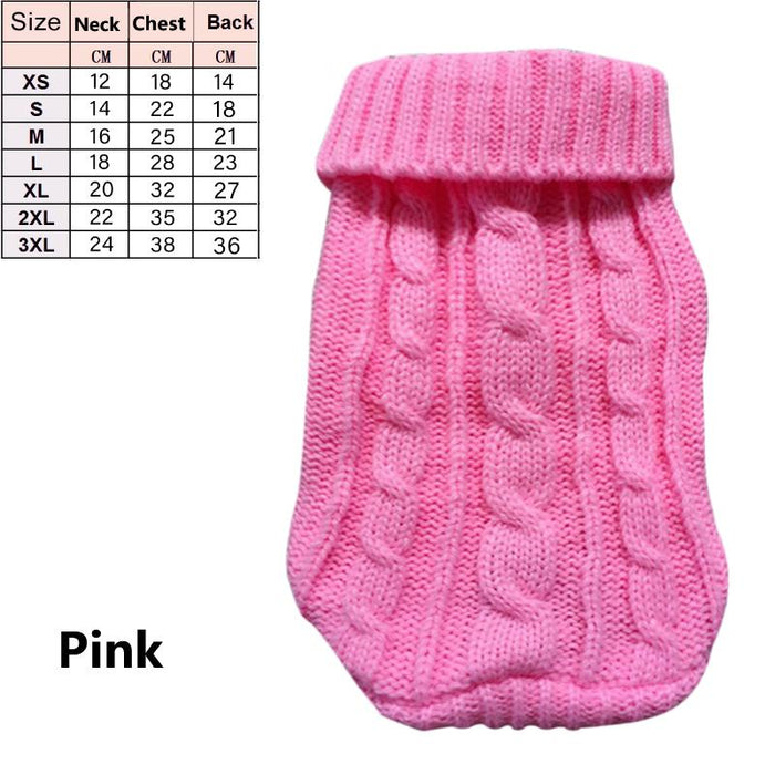 Pet Dog Sweater Winter Pet Clothes Small Dog Warm Sweater Jacket