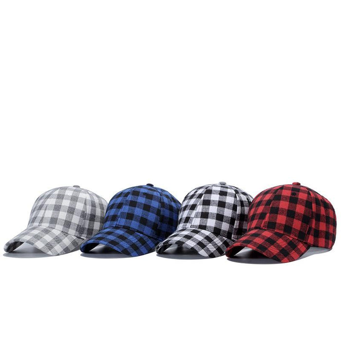New Plaid Baseball Cap Cotton Sun Hat