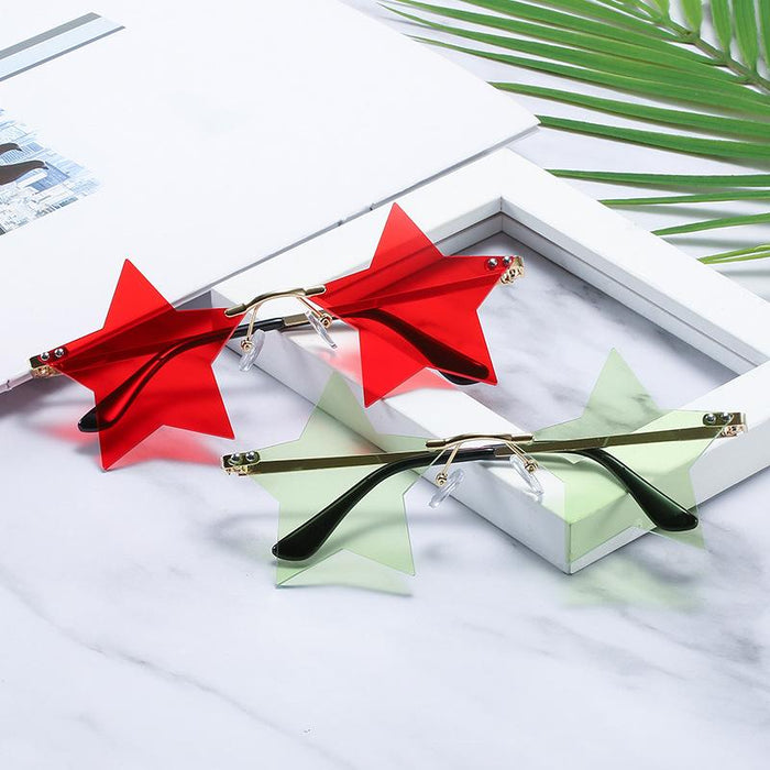 Pentagonal Star Sunglasses Women's Frameless Sunglasses